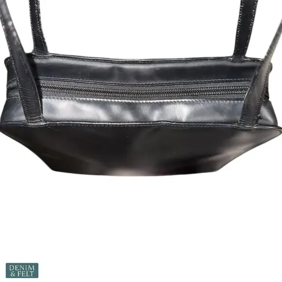 Gucci Black GG Logo Shoulder Tote Work Bag Classic Designer Style PVC Purse - Picture 7 of 16